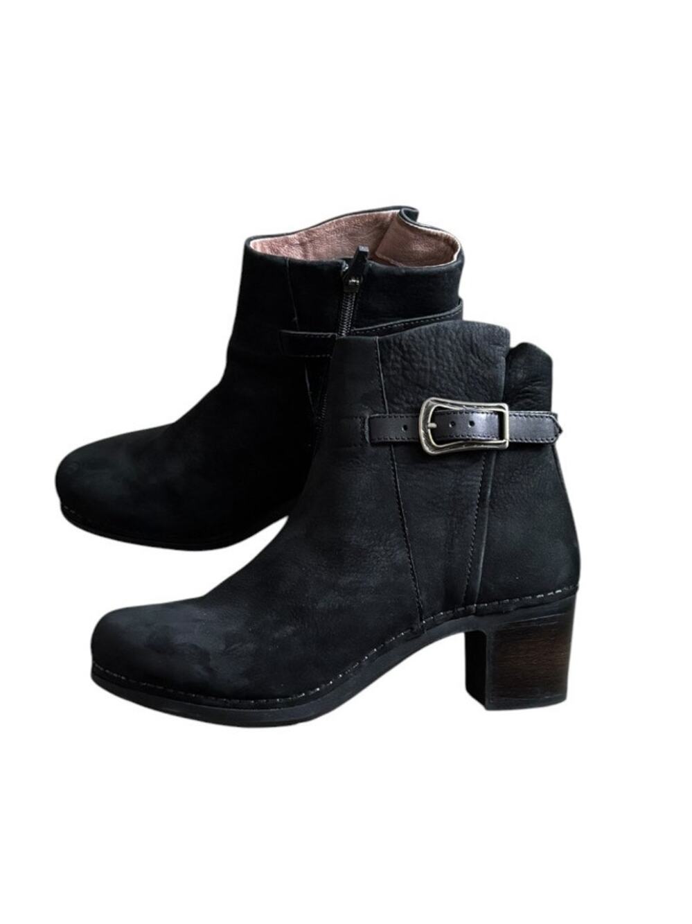 Dansko Hartley Ankle Boots Nubuck Size 39 EU 8.5-9 US Black